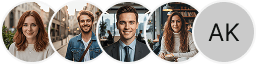 Multiple investor profile avatars on testdevspd5 trading review block